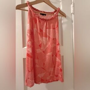 Banana Republic Red Geometric Sleeveless Top